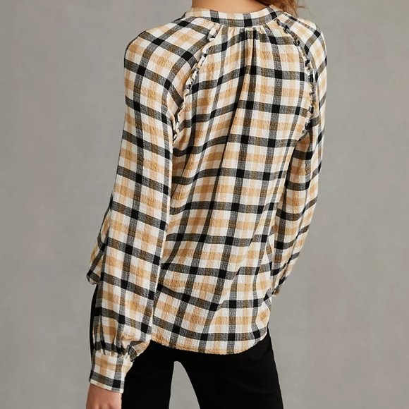 Anthropologie Pilcro Plaid Buttondown Top - 1X - Picture 3 of 12